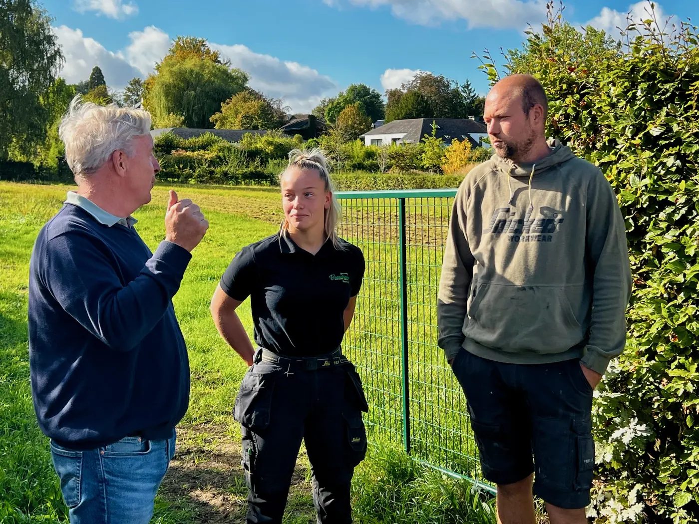 Échange sur un chantier avec l'équipe